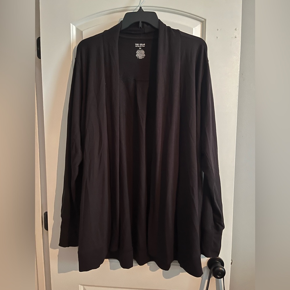 Tek Gear Black Open Front Cardigan